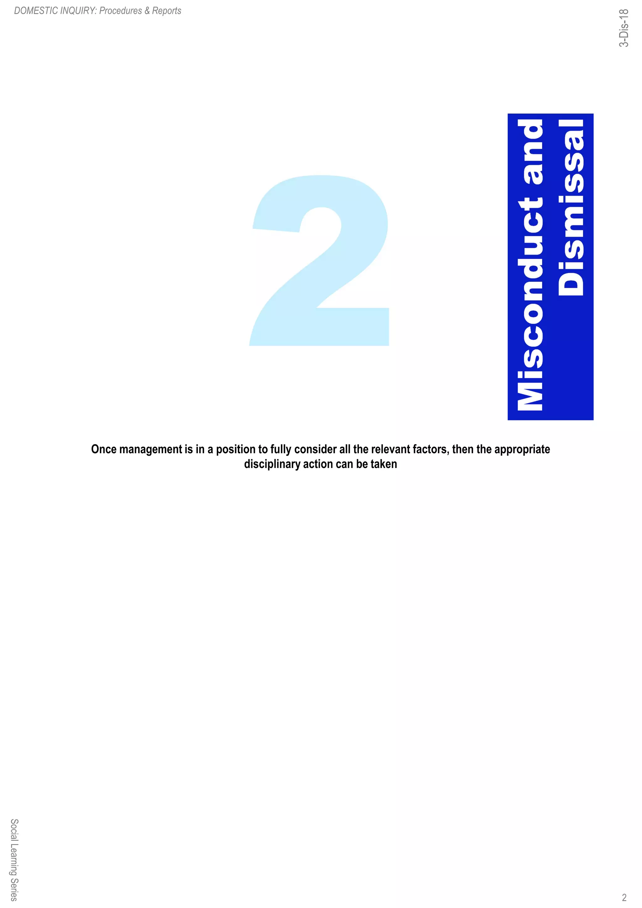 Domestic inquiry procedures & reports 5 dec-18 | PDF