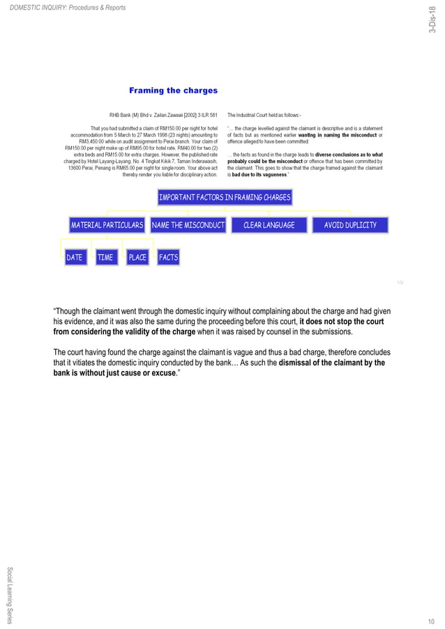 Domestic inquiry procedures & reports 5 dec-18 | PDF