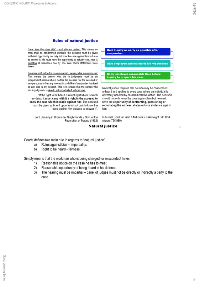 Domestic inquiry procedures & reports 5 dec-18 | PDF