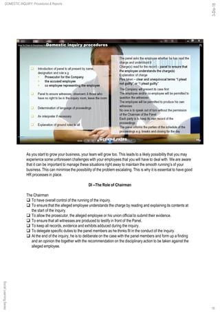 Domestic inquiry procedures & reports 5 dec-18 | PDF