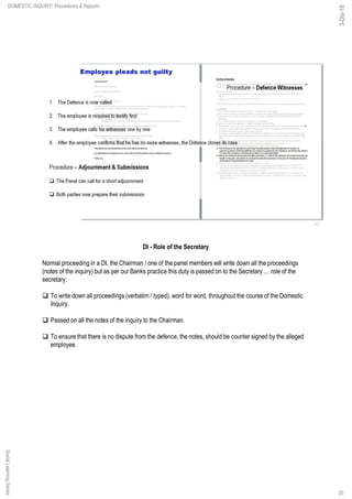 Domestic inquiry procedures & reports 5 dec-18 | PDF