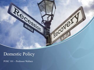 Domestic Policy
POSC 101 – Professor Wallace
 