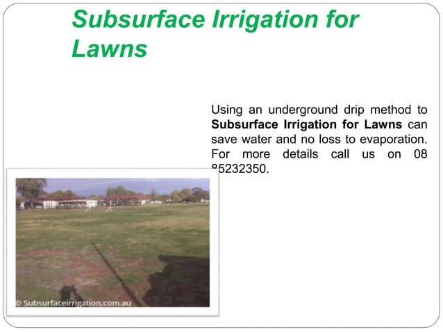 Domestic subsurface irrigation | PPT