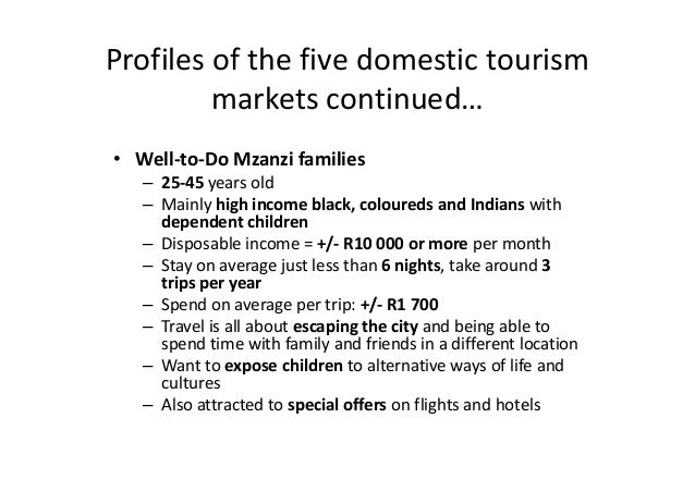 five domestic tourism market segments