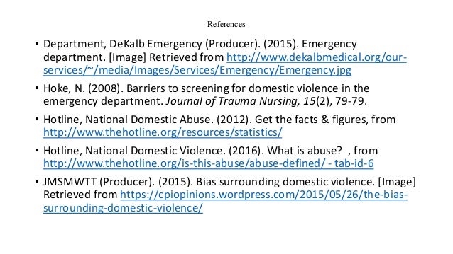 Domestic Violence in the Emergency Department