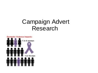 Campaign Advert
Research
 