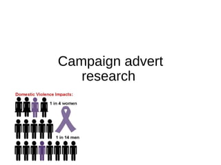 Campaign advert
research
 