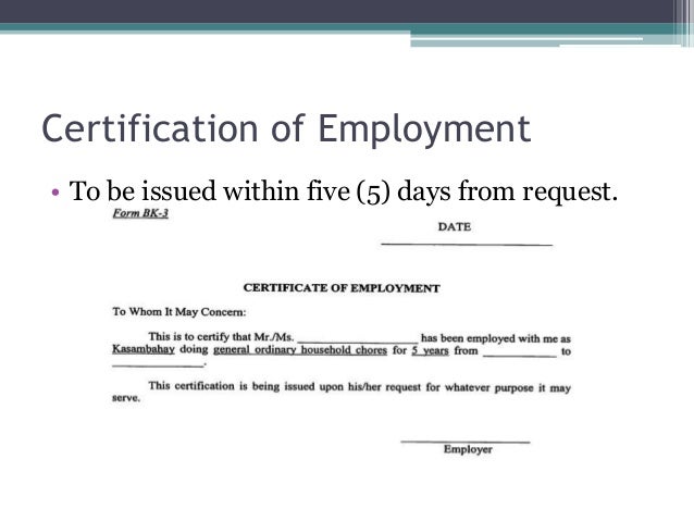 certification letter for domestic helper domestic workers act certification letter for domestic helper domestic workers act