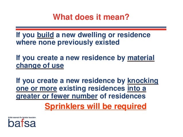 Cfw Domestic Sprinkler Regulations Fire Safety