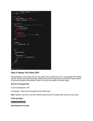 Dominance of React Single Page Application | PDF