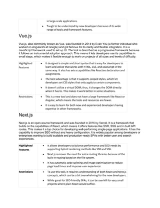 Dominance of React Single Page Application | PDF