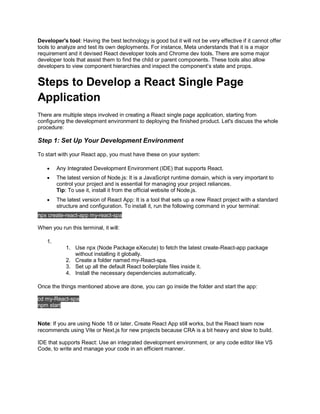 Dominance of React Single Page Application | PDF