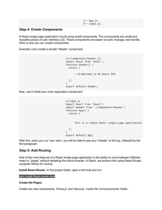 Dominance of React Single Page Application | PDF