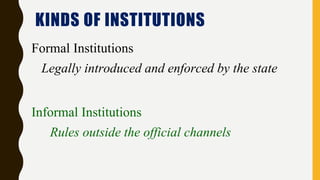 Institution Rule Positivist Social Science | PPTX