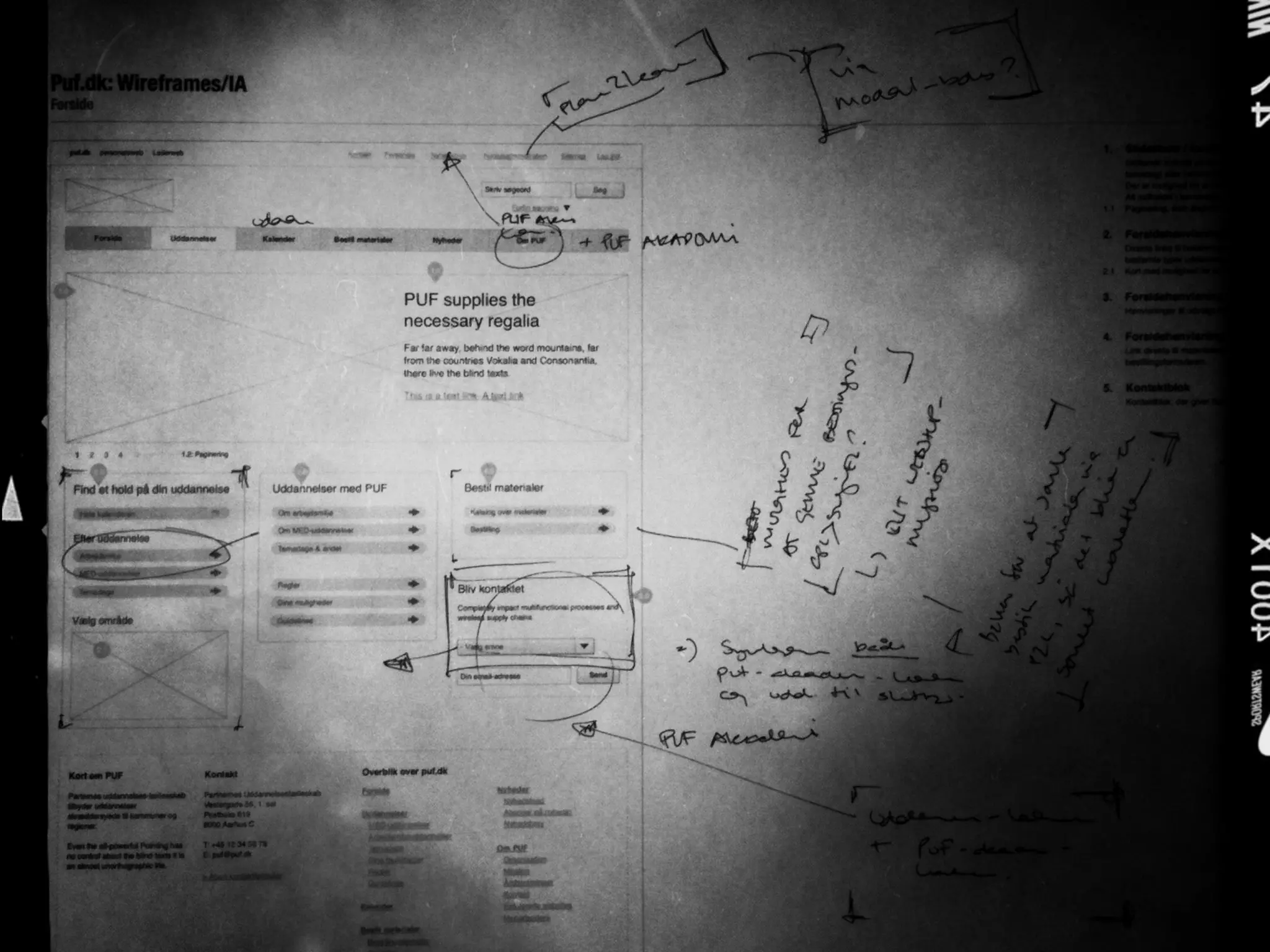 [Photo: Print with handwritten notes.]
 