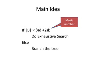 Dominating set of fixed size in degenerated graph | PPTX