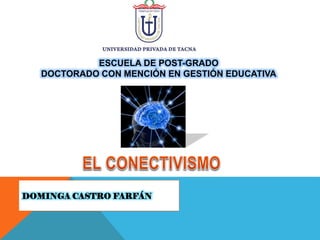 DOMINGA CASTRO FARFÁN
ESCUELA DE POST-GRADO
DOCTORADO CON MENCIÓN EN GESTIÓN EDUCATIVA
 