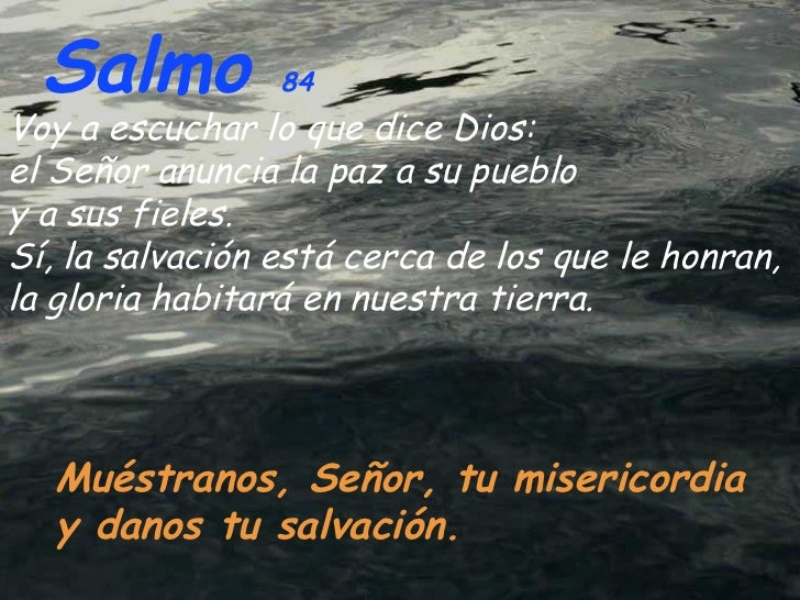 Resultado de imagen para Muéstranos, Señor, tu misericordia y danos tu salvación Voy a escuchar lo que dice el Señor:
