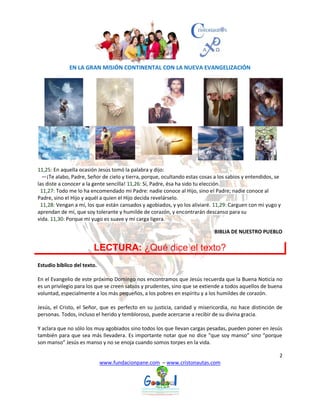 Lectio Divina Dominical XVI del Tiempo Ordinario Ciclo A | PDF