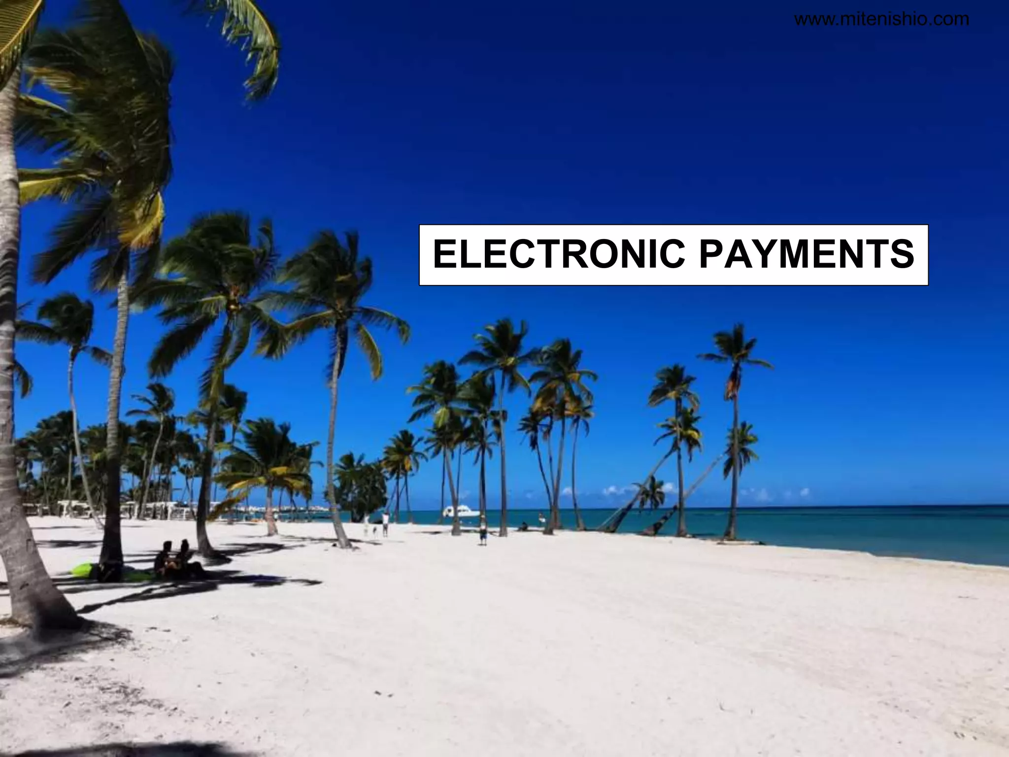 ELECTRONIC PAYMENTS
www.mitenishio.com
 