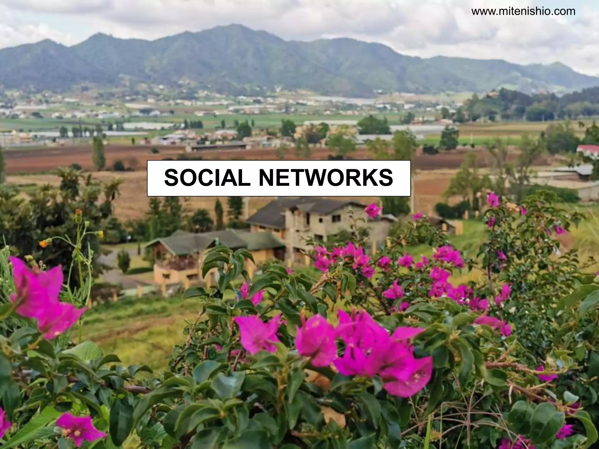 SOCIAL NETWORKS
www.mitenishio.com
 