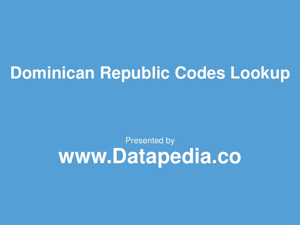 About Dominican Republic Postal Zip Code Finder