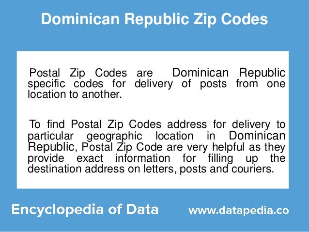 About Dominican Republic Postal Zip Code Finder