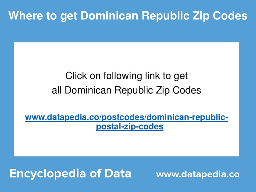 About Dominican Republic Postal Zip Code Finder