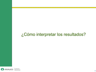¿Cómo interpretar los resultados?




                                    1
 