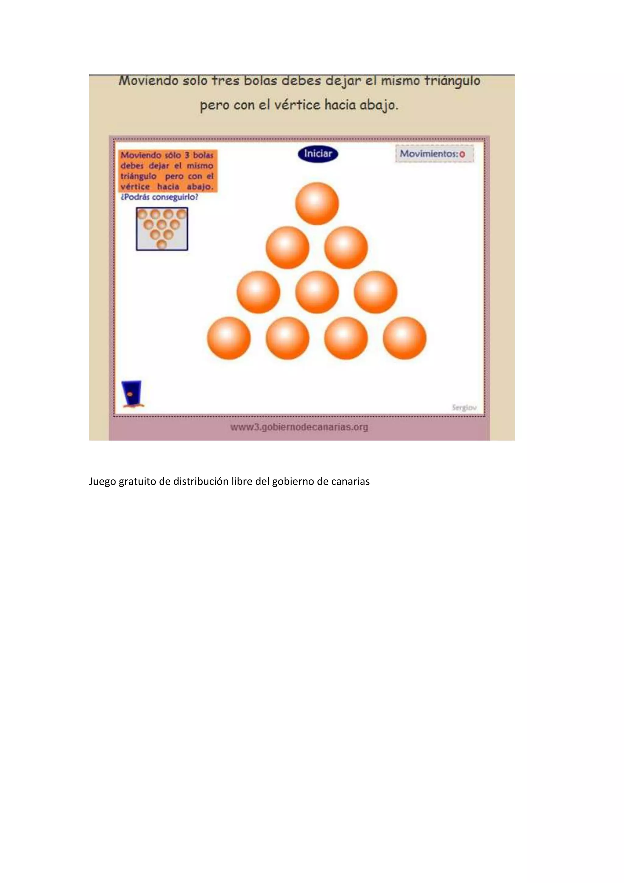 Juego gratuito de distribución libre del gobierno de canarias