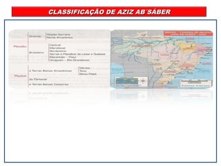 CLASSIFICAÇÃO DE AZIZ AB´SÁBERCLASSIFICAÇÃO DE AZIZ AB´SÁBER
 
