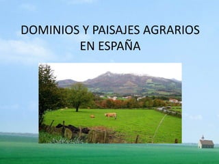 DOMINIOS Y PAISAJES AGRARIOS
EN ESPAÑA

 