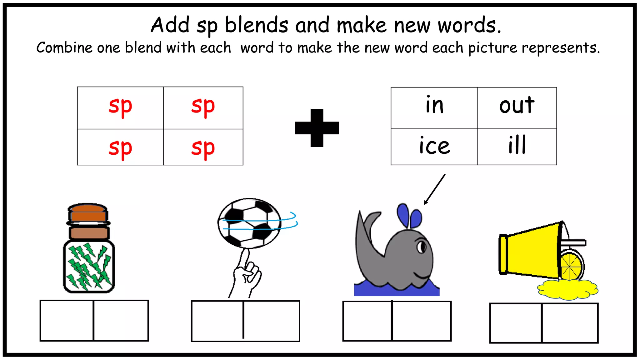 Word Work - Adding Consonant Digraphs and Blends to Words to Make New ...