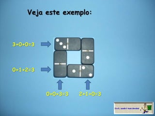     Veja este exemplo:3+0+0=30+1+2=30+0+3=32+1+0=3