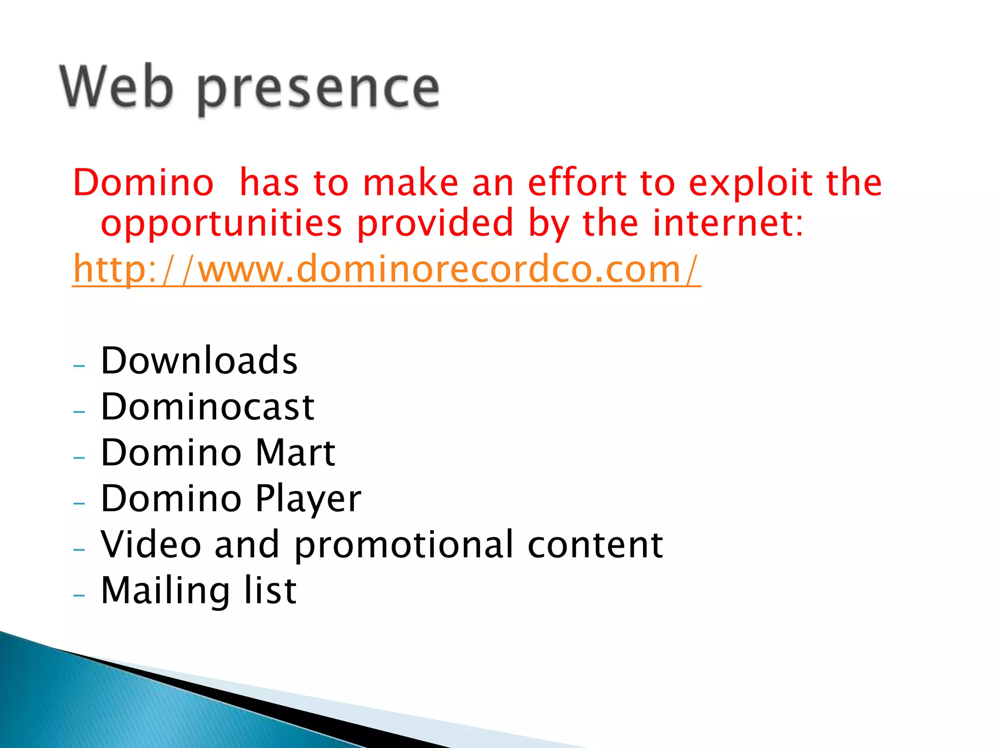 Domino  has to make an effort to exploit the opportunities provided by the internet:http://www.dominorecordco.com/Downloads