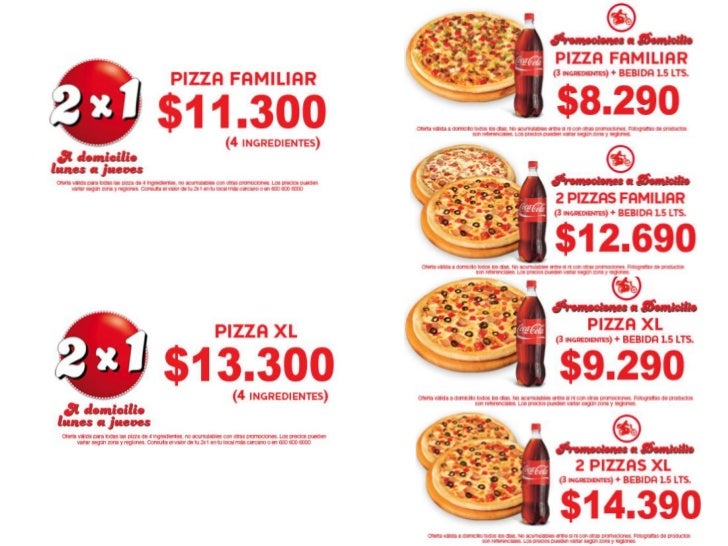 Cuanto Miden Las Pizzas De Domino's