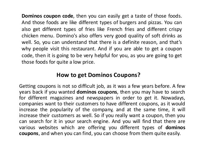 dominos coupon codes reddit