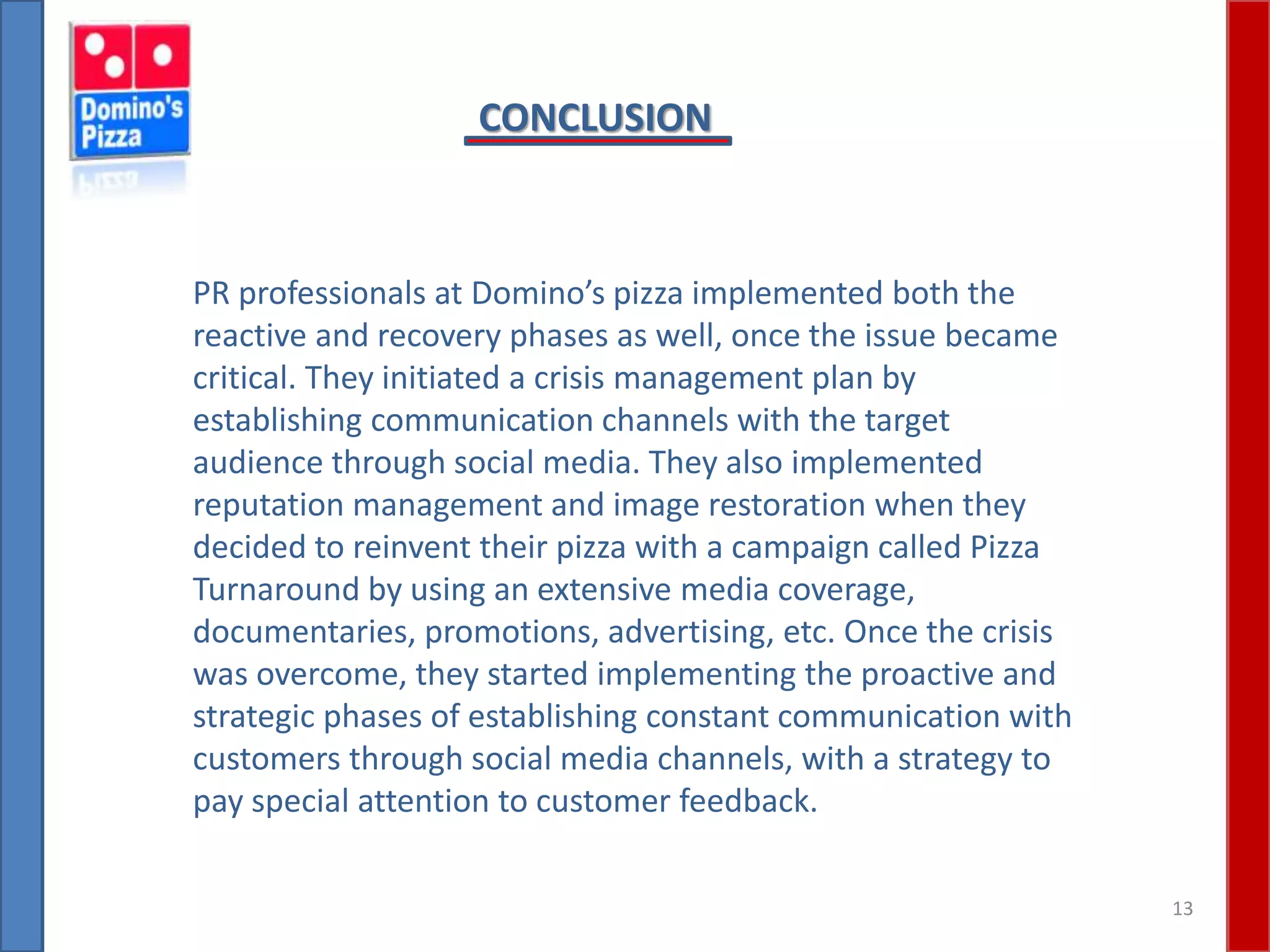 Dominos case study | PPTX