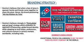 Marketing strategy of dominos on 4P strategy | PPTX