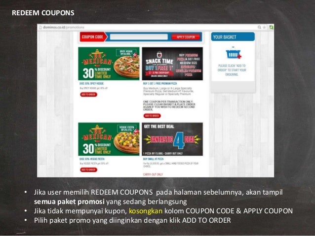 Panduan Order Online - Domino's Pizza Indonesia