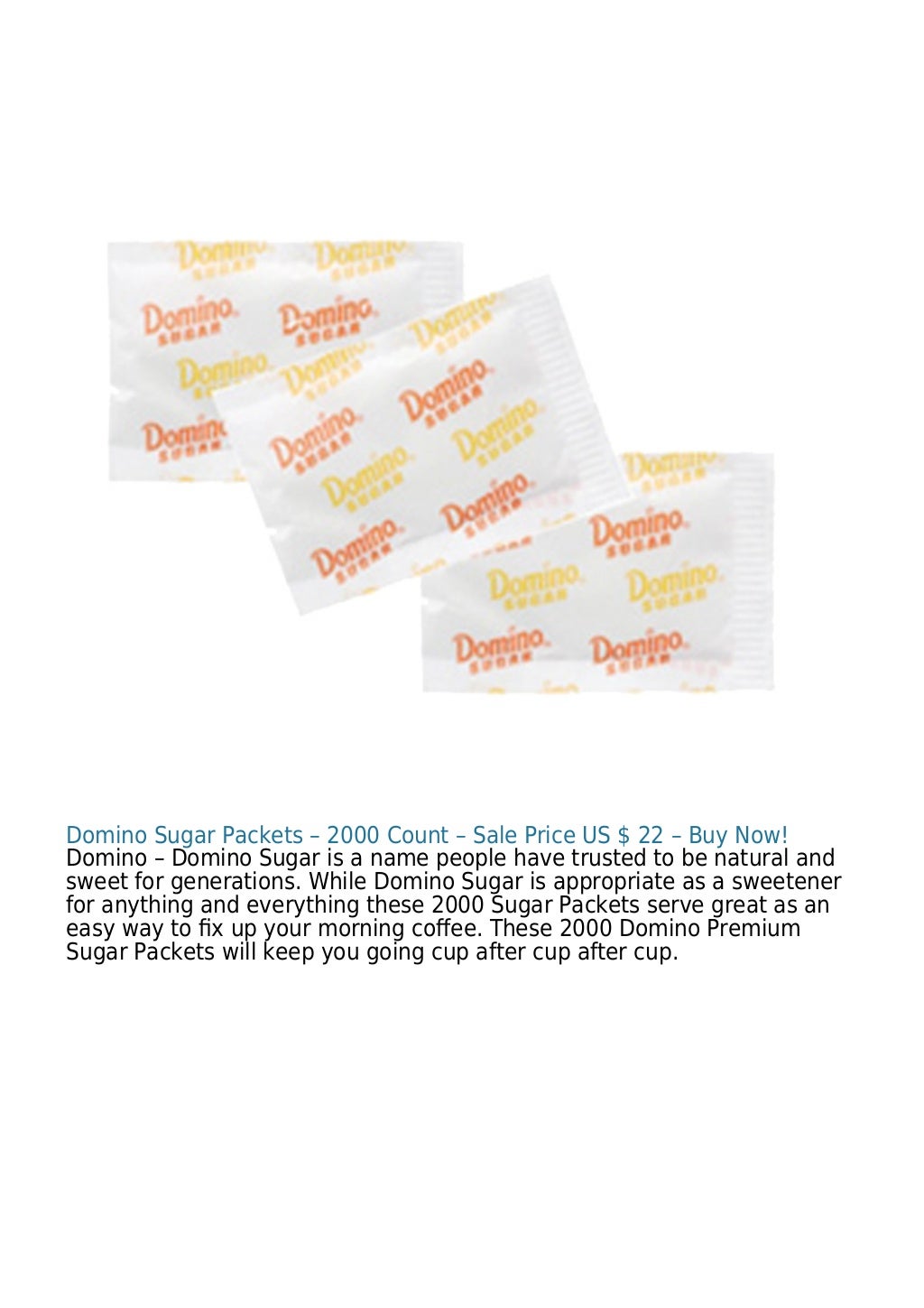 Domino Sugar Packets