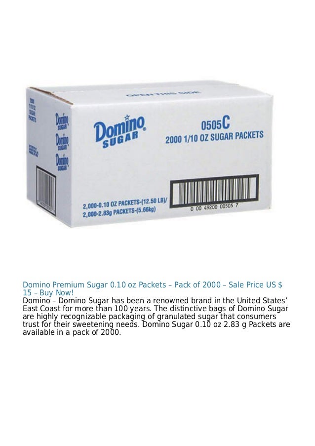 Domino Sugar Packets