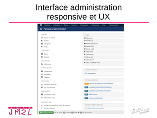 Interface administration
responsive et UX
 