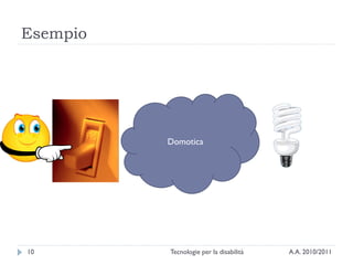 Esempio




          Domotica




10        Tecnologie per la disabilità   A.A. 2010/2011
 