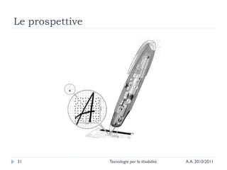 Le prospettive




31               Tecnologie per la disabilità   A.A. 2010/2011
 