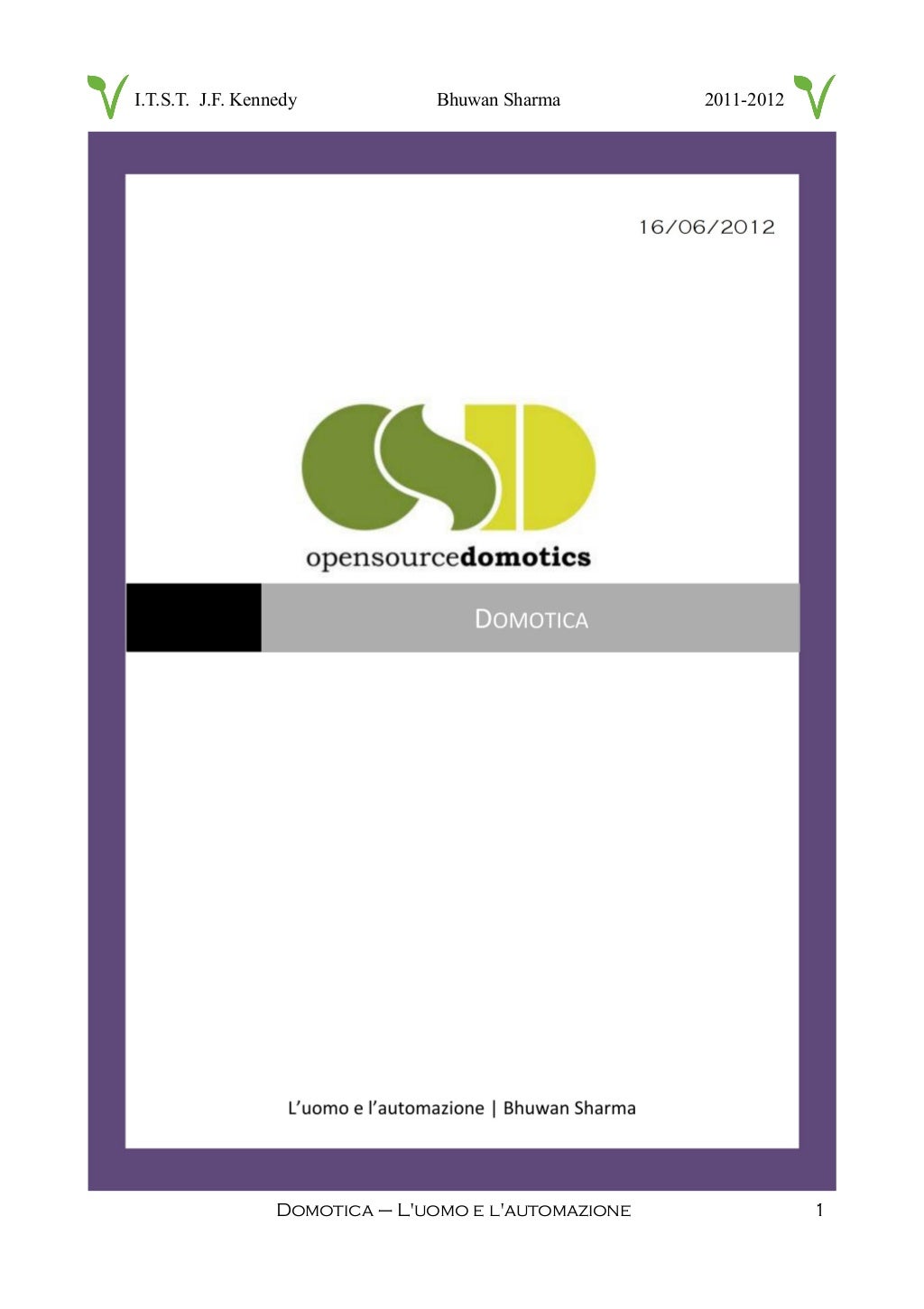 Domotica con Arduino - Tesina maturità