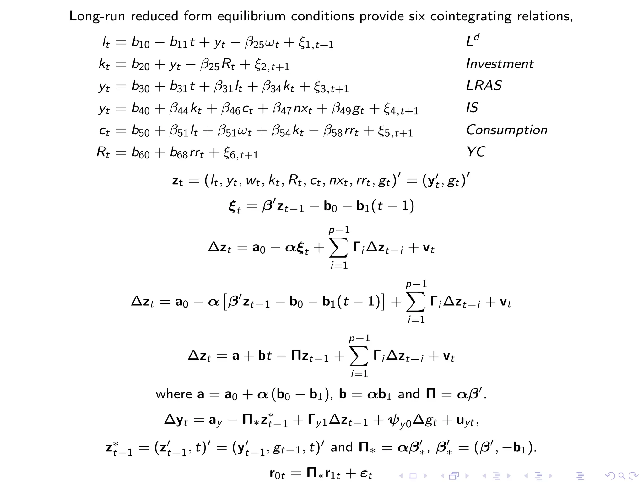 Macroeconometrics of Investment and the User Cost of Capital