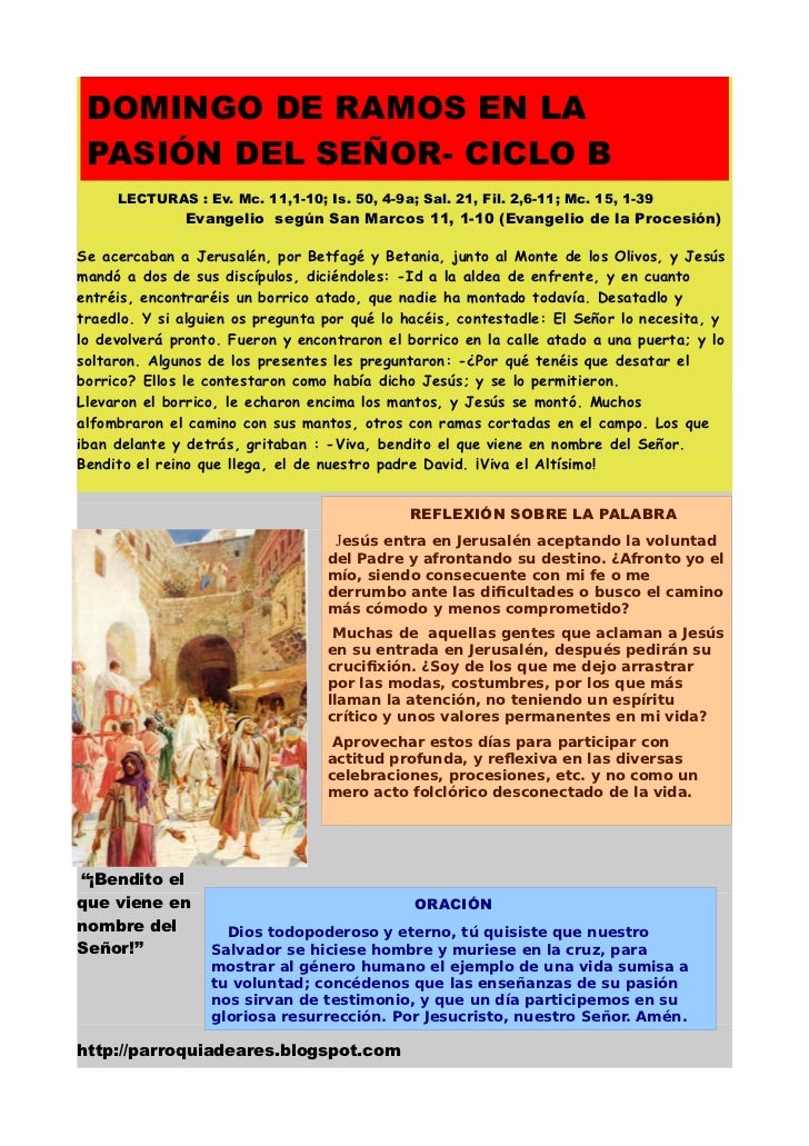 Domingo de Ramos Ciclo B