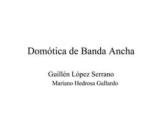 Domótica de Banda Ancha ,[object Object],[object Object]