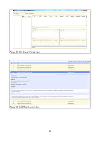 Figure 65: Web Scarab-NG Interface




Figure 66: DOM Snitch activity log




                                     LI
 